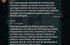 Áudio com ameaça de ataque em escola de Cascavel é compartilhado entre alunos