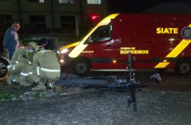 Ciclista de 18 anos fica ferido após colisão com Sportage em Cascavel