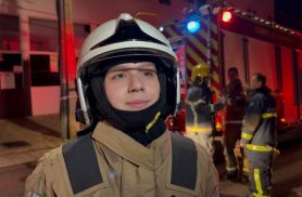 Aspirante Sarah fala sobre incêndio no quarto andar de prédio no bairro Santo Inácio, em Cascavel