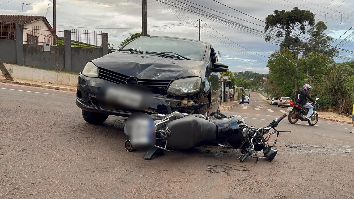 Acidente em Cascavel deixa motociclista bastante ferida na Região Norte de Cascavel