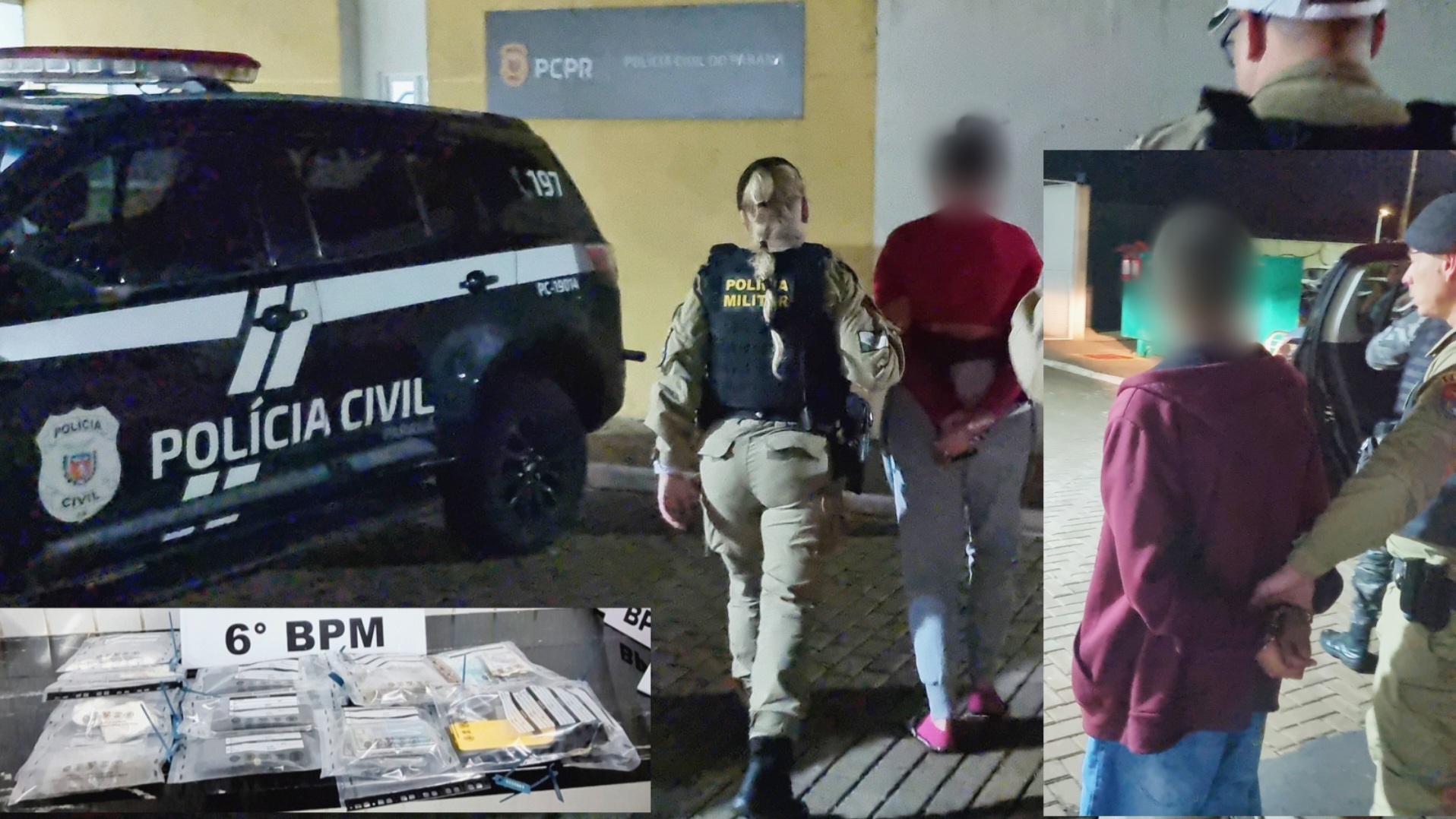 Ação da PM termina com casal levado à delegacia e drogas apreendidas no bairro Interlagos