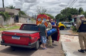 Colisão entre carro e caminhão mobiliza Siate na Rua Nereu Ramos
