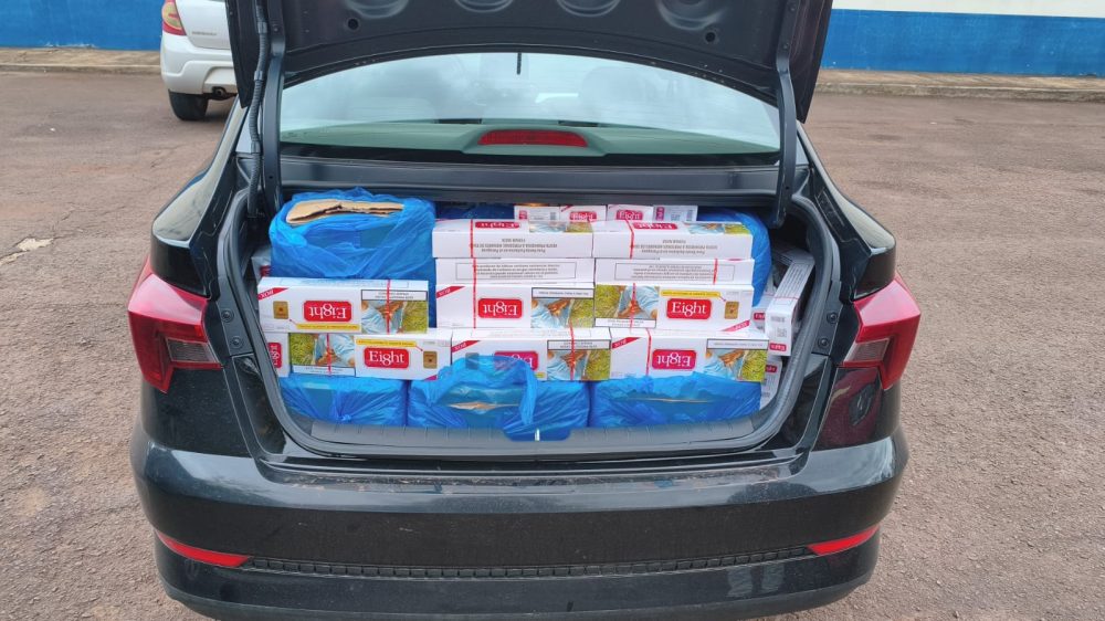 Imagem referente a Homem é preso com 250 pacotes de cigarros e 72 cigarros eletrônicos na BR-277 em Cascavel