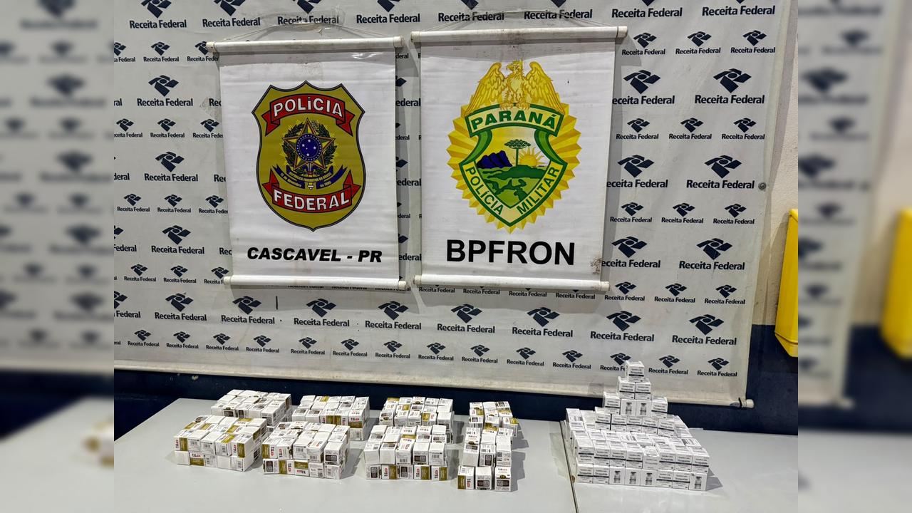 BPFRON e Polícia Federal apreendem carga de emagrecedores durante fiscalização em Corbélia