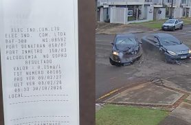 Mesmo 'batendo certo', motorista de Civic aponta 0,15 mg/L no bafômetro