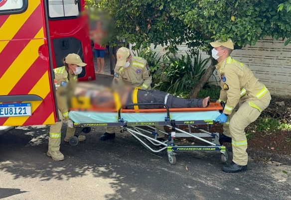 Homem sofre queda de plano elevado no Bairro São Cristóvão Homem sofre queda de plano elevado no Bairro São Cristóvão